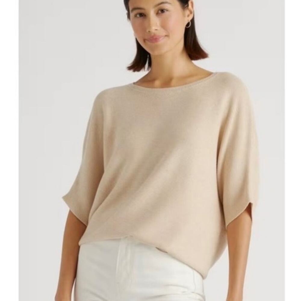 Quince Cotton Cashmere dolman sweater knit oversized oatmeal minimalist